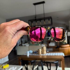 Alexander McQueen Tortoise Shell Sunglasses with Gold Accents